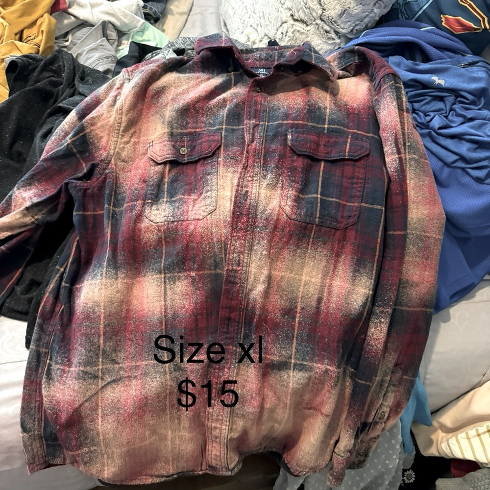 Tie dye flannel